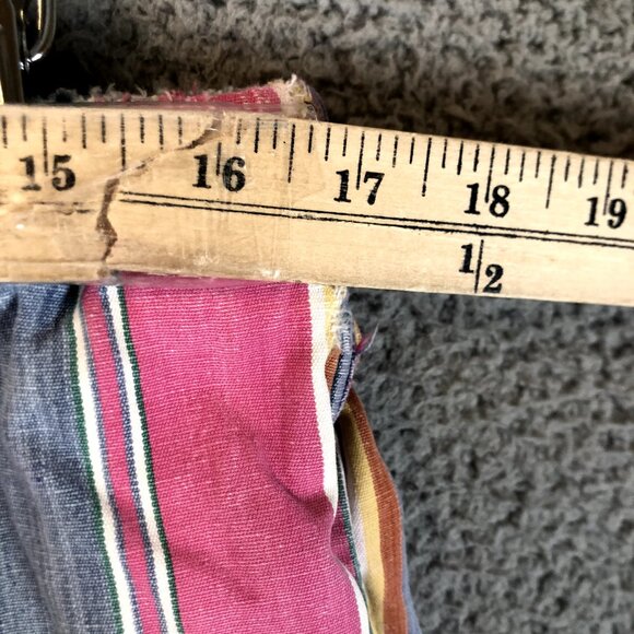 Vintage 90s Cross Colours Striped Shorts Multi Color Preppy HipHop Retro Size 36 - Picture 4 of 7